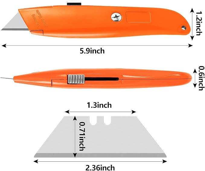 DIYSELF 2Pack Utility Knife Box Cutter Retractable Blade Heavy Duty PVC Pipe - Image 4