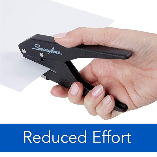 Swingline 1 Hole Punch, 20 Sheet Capacity Hole Puncher, Low Force Plier Paper - Image 3