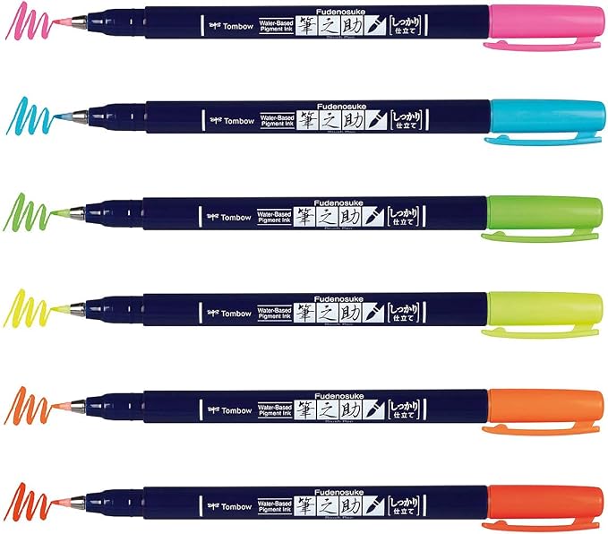 Tombow 56437 Fudenosuke Neon Brush Pen - Image 2