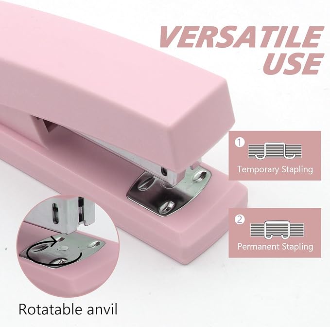 Pink Office Stapler, 25 Sheet Capacity - Image 3