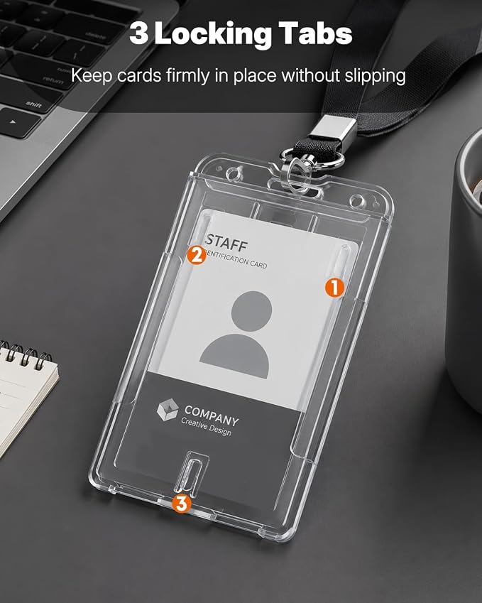 Pawfly 20 Pack Vertical 2-Card Badge Holder - Image 3