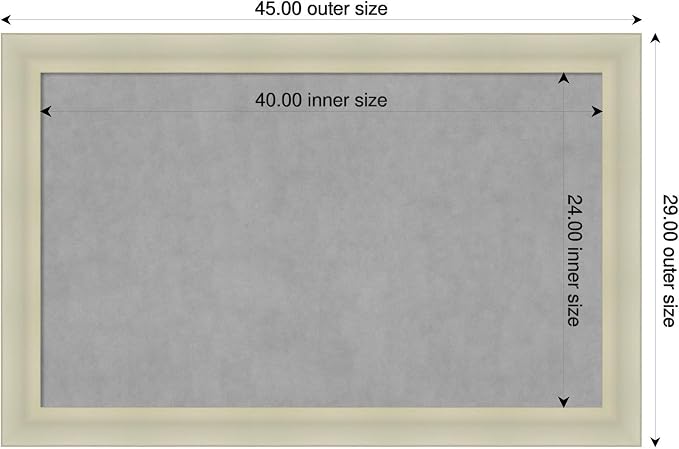Amanti Art Silver Framed Magnetic Board 29x45 Large Vision Board - Image 2