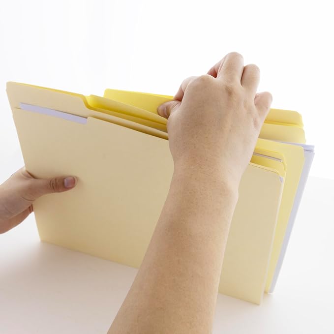 BAZIC Products Letter Size Manila File Folders, 1/3-Cut Tab, 12 Pack, - Image 7
