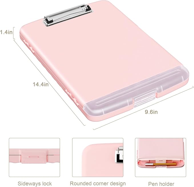 Piasoenc Clipboard with Storage, 8.5 x 11 Organization Box with Pen Holder and - Image 3