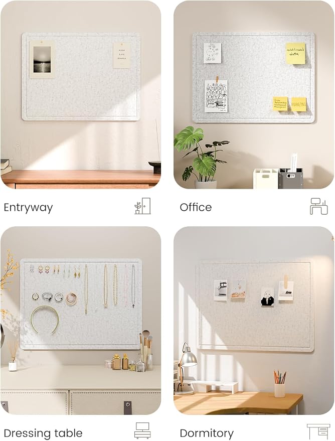 Fluxynara Bulletin Board, 23.6" x 17.5" Cork Board Alternative - Image 7