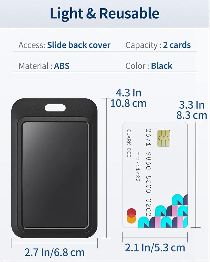 Uniclife 3 Pack Sliding Vertical Badge Holders - Image 5