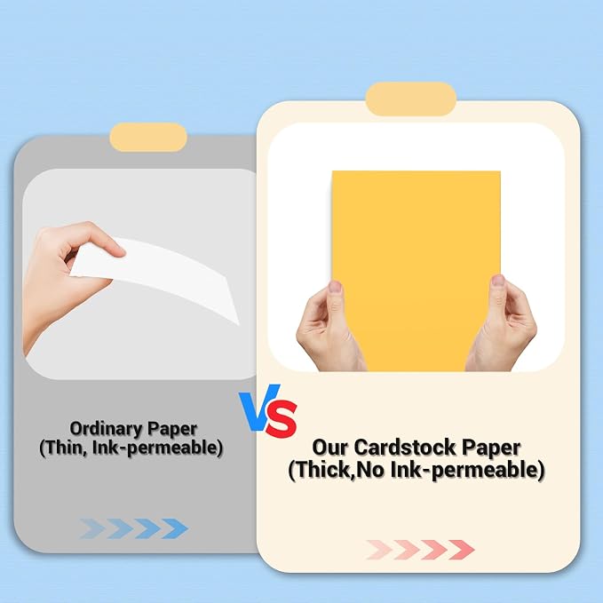Cardstock 8.5 x 11, Thick Printer Paper 75 lb/200 gsm, 40 Sheets Card Stock - Image 4