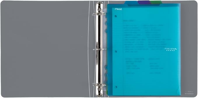 Five Star Pocket Dividers, Fits 3 Ring Binder, Colors Will Vary, 3 Pack - Image 4
