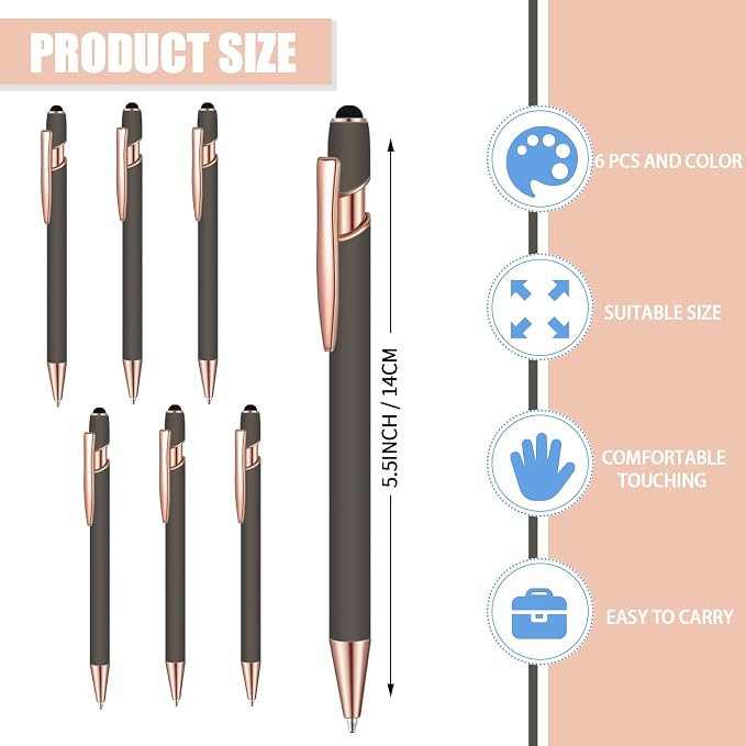6 Pcs Blue Ink Ballpoint Pen - Image 2