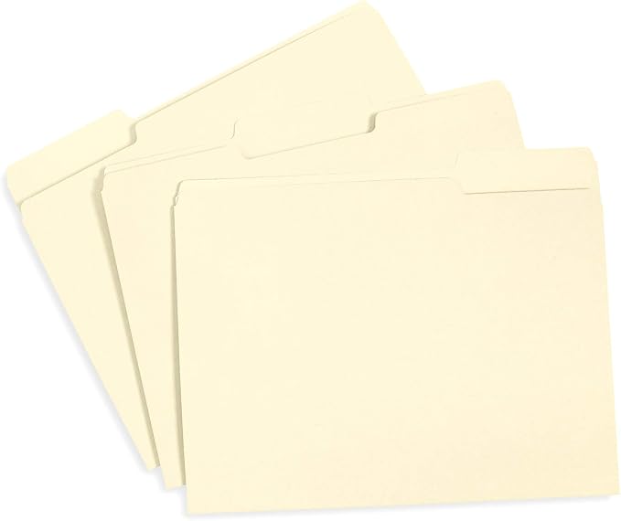 Manilla File Folders 8.5 x 11, 1/3 Cut Tab, Letter Size Vanilla folders - Image 2