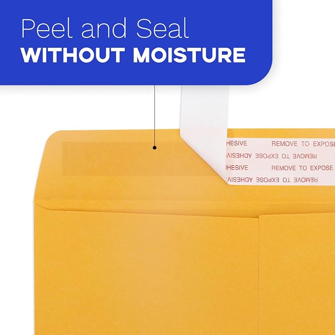 10x13 Catalog Envelopes Self Seal 100 Pack, Goefun 80GSM Paper Large Yellow - Image 3