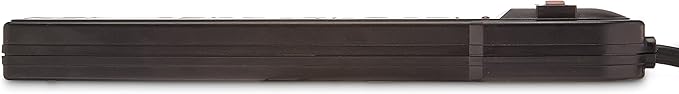 Amazon Basics Surge Protector Power Strip, 6-Outlet, 790 Joules, LED Indicator, 6ft Extension Cord, 10-Pack , Black-DeskLoop Office