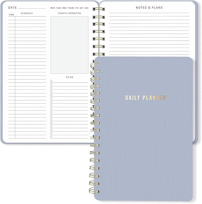 Sweetzer & Orange Daily Planner Notebook – Undated Two-Page Daily Layout by SweetzerOrange