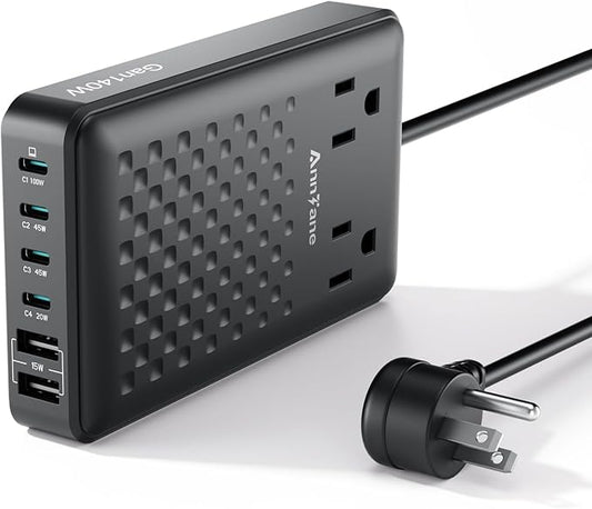 Charging Station 140W USB C Charger Block, Upgraded GaN III 8-in-1 Fast Charging Station Hub，PD 100W Laptop Charger Adapter Compatible with Compatible with MacBook Air/Pro,iPhone16/15,Galaxy S24 etc-DeskLoop Office