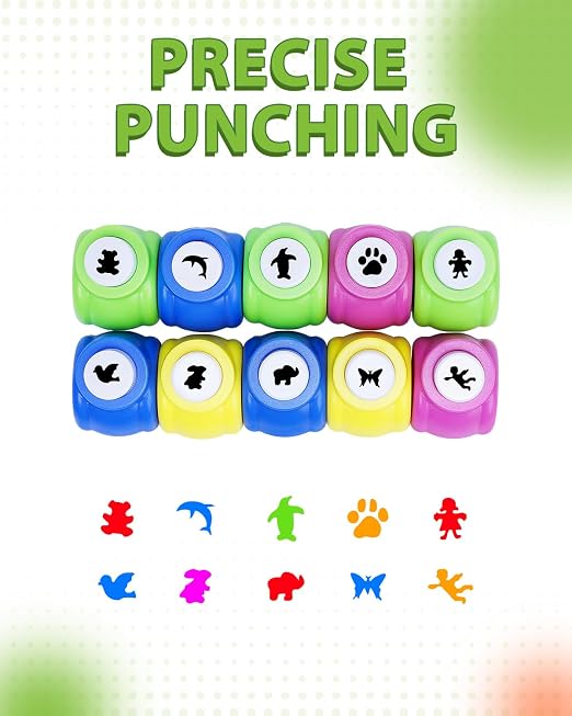 UCEC Paper Punch Shapes for Crafting, Shape Cutters Craft Punches for Paper - Image 7