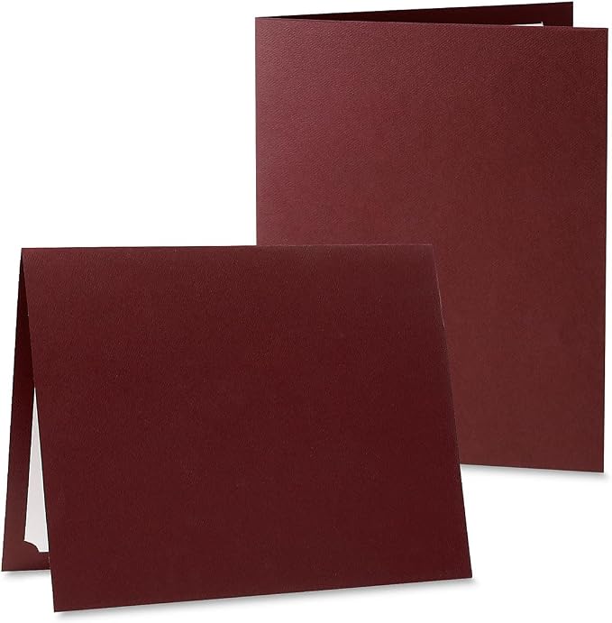 Fine Stationery Plain Burgundy Certificate Folders - Image 3