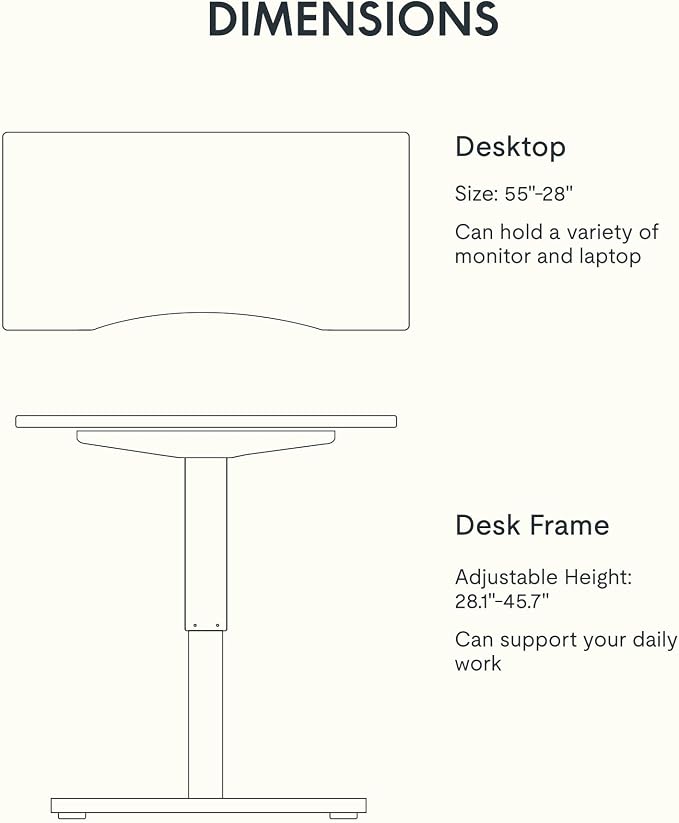 FLEXISPOT EN1 Bamboo Standing Desk, 55 x 28 Inches Whole-Piece Electric - Image 6
