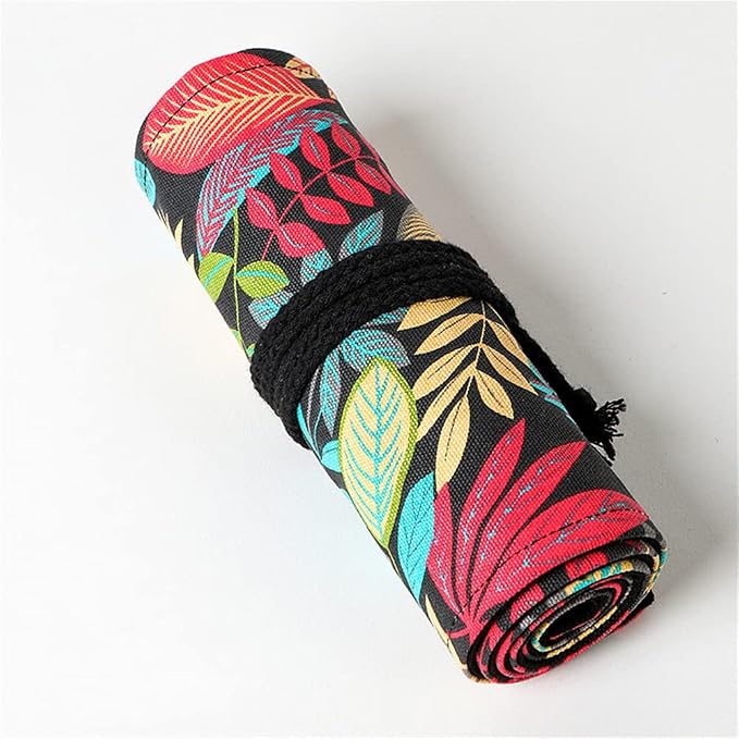 DIYOMR 24/36/72 Slots Pencil Wrap Pencil Rolls, Artist Colored Pencils Roll Up - Image 3