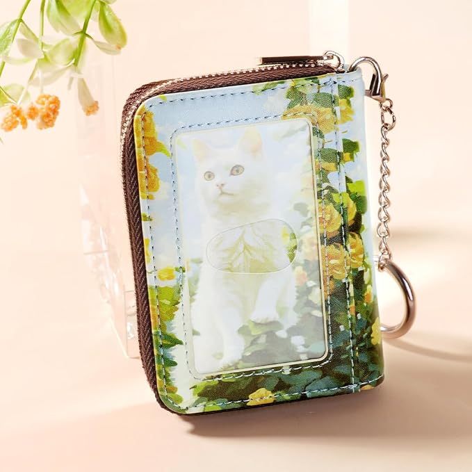 FurArt Zipper Wallet Women, RFID Blocking Credit Card Wallet, Business Card - Image 4
