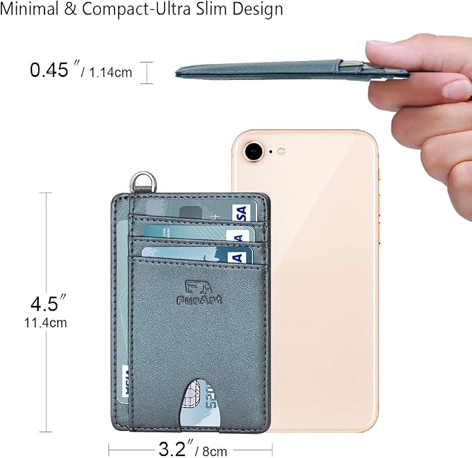FurArt Slim Minimalist Wallet RFID Credit Card Holder - Image 7