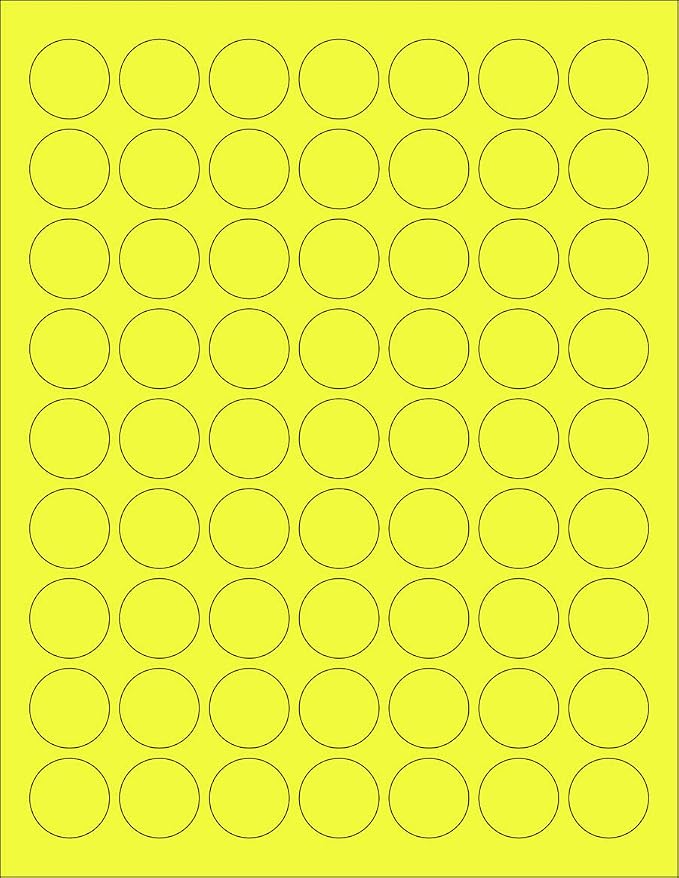 8-1/2 x 11" Neon Color High Light Fluorescent Labels by NextDayLabels