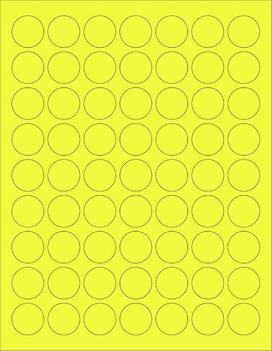 8-1/2 x 11" Neon Color High Light Fluorescent Labels by NextDayLabels