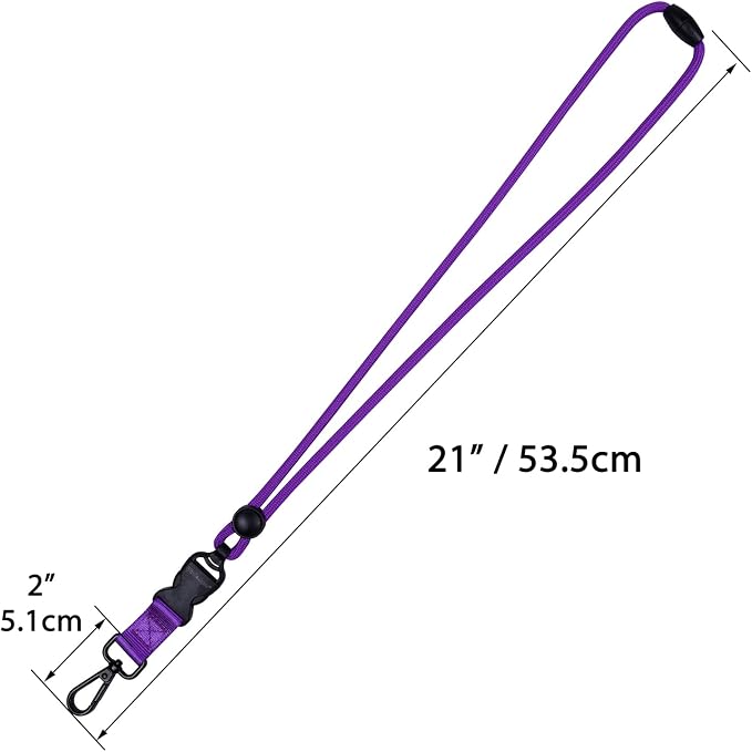 Wisdompro 2 Pack of 21 inch Durable Round Cord Heavy Duty Lanyard - Image 3