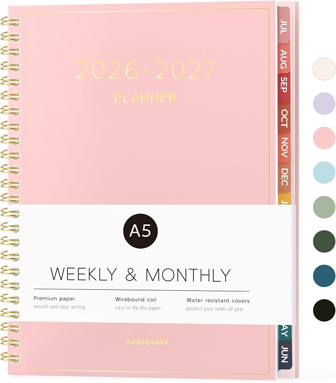 Forvencer Academic Planner 2026-2027, Weekly & Monthly Calendar Planner by Forvencer