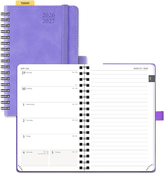 POPRUN Pocket Planner 2026-2027, Purse Size 4" x 6.25", Small Pocket Calendar by POPRUN
