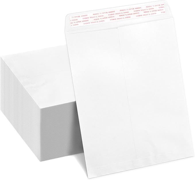 100 White Envelopes 9x12 Self Seal, Goefun Catalog Large Mailing Envelopes 9x12 by Goefun