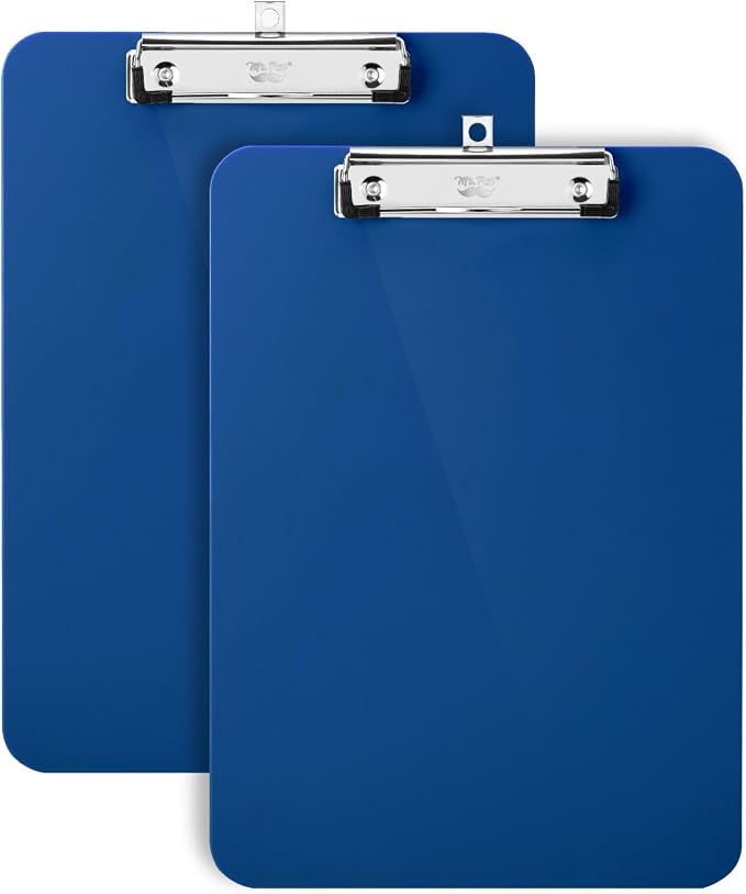 Mr. Pen- Plastic Clipboard, 12.5" x 9", 2 Pack, Clipboard Plastic | Low-Profile by MrPen