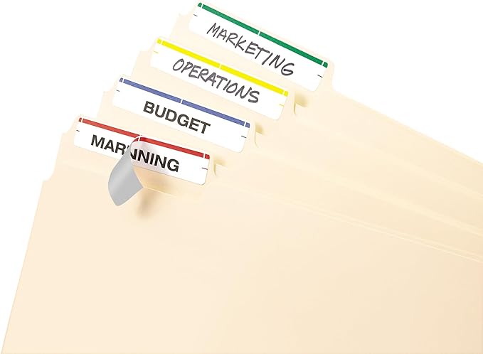 Avery File Folder Labels on 4" x 6" Sheets, Permanent Adhesive, 2/3" x 3-7/16" - Image 3