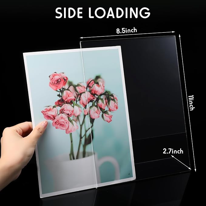 Jetec 30 Packs 8.5 x 11 Acrylic Sign Holder Clear Plastic Frames Acrylic - Image 2