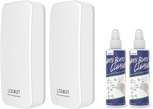 loukin 2 Pack Magnetic Dry Erase Eraser, Glass Board Remover, 3.4 fl oz by LOUKIN