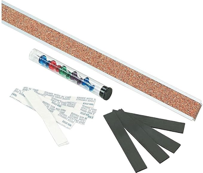 Quartet Bulletin Bar Pin Strip Cork Board 48" x 1", - Image 4