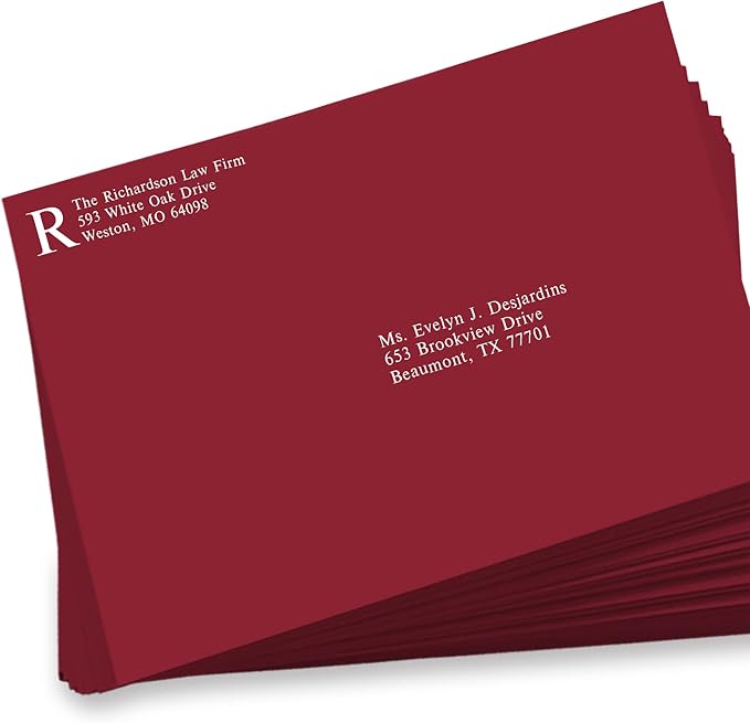 LUXPaper 9 x 12 Open End Envelopes | Peel & Press | Garnet Red | 80lb. Text | - Image 5