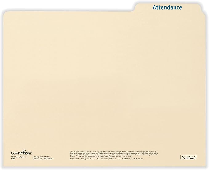 ComplyRight Attendance Folders, Document Filing Folder - Image 2
