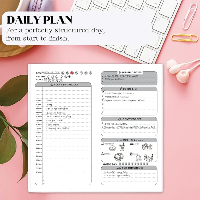 Travelers Notebook Inserts, Undated Daily Planner, Hourly Schedule Appointment - Image 4