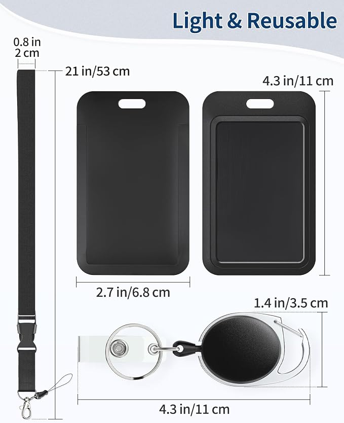 Uniclife Sliding Badge Holder Vertical Plastic Case - Image 4