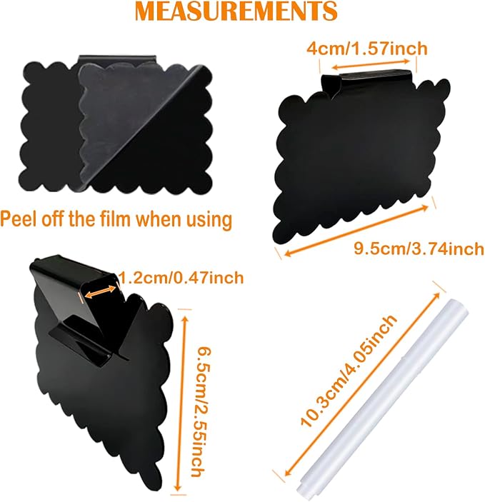20 Reusable Basket Labels with Clip-On Design, Includes 2 White Chalk Markers - Image 2