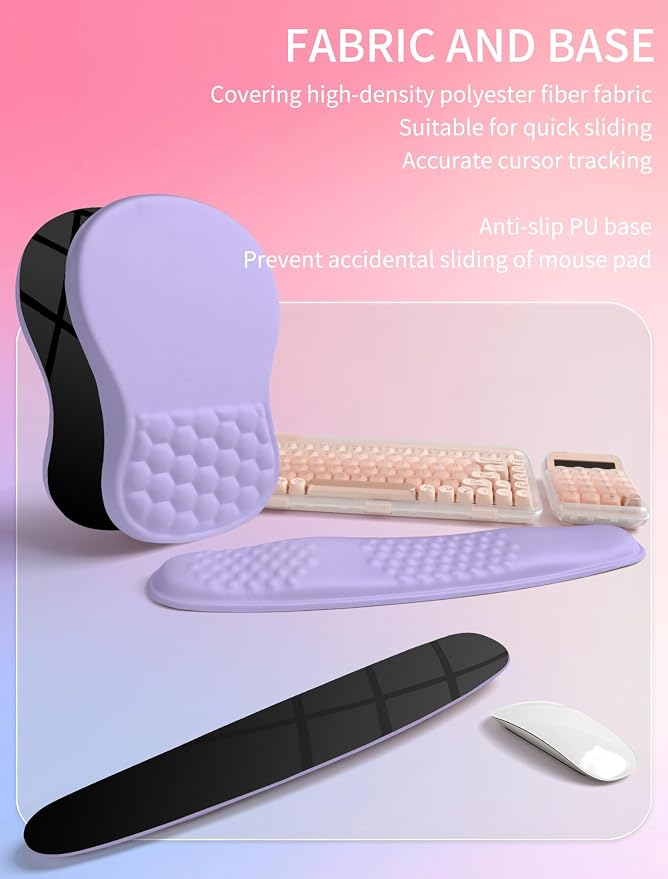 Hokafenle 2in1 Combination, Wave Keyboard Wrist Rest and Ergonomic Curvature - Image 6