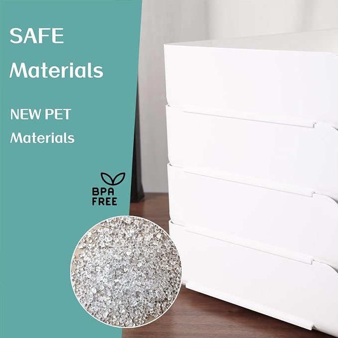 4 Tiers Stackable A4 Paper Trays, Office Desk File Holder, Tidy File Document - Image 2
