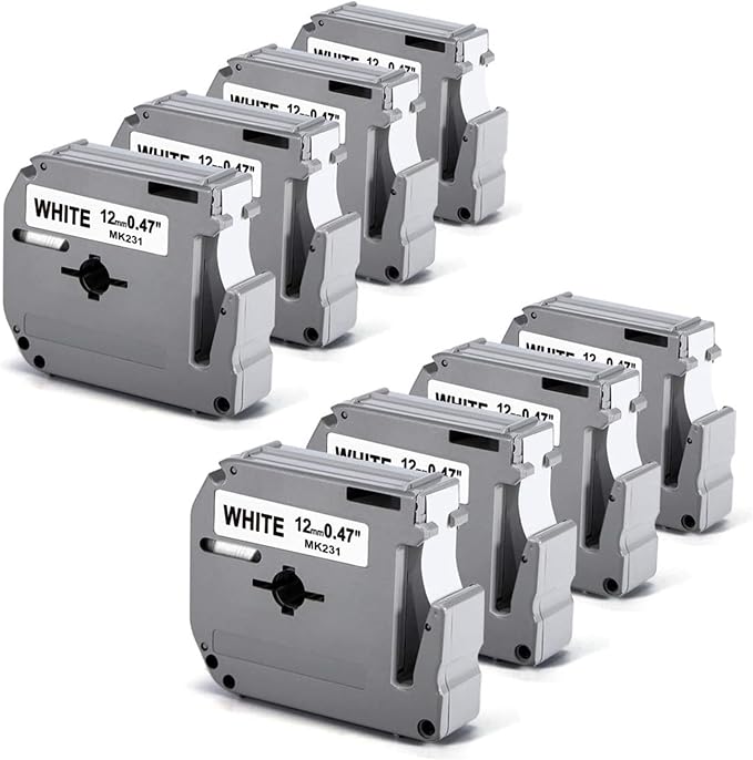 8 Pack Labelife M-K231 Compatible Label Tape Replacement by Labelife