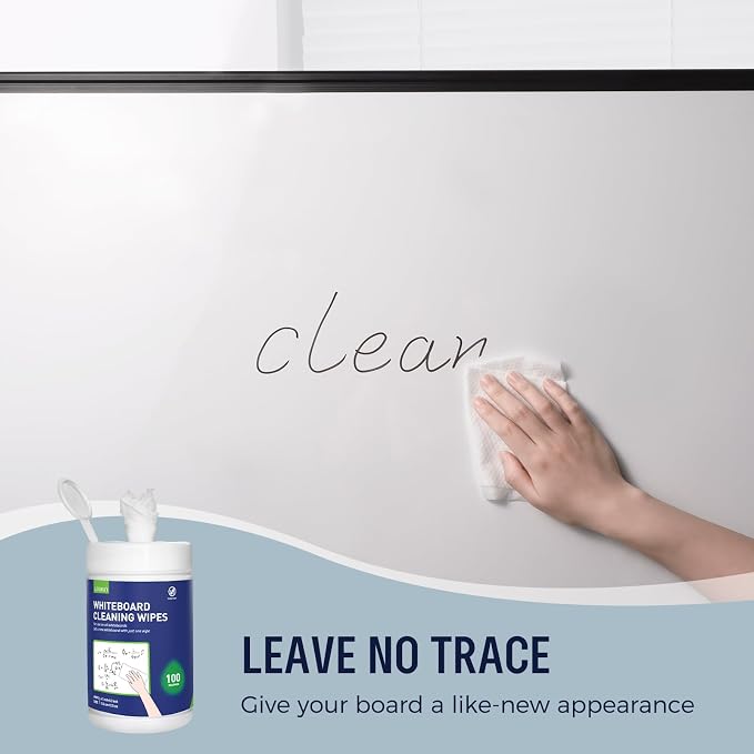 Loukin Whiteboard Cleaning Wipes, Dry Erase Board Cleaning Wipes, Non-toxic - Image 3