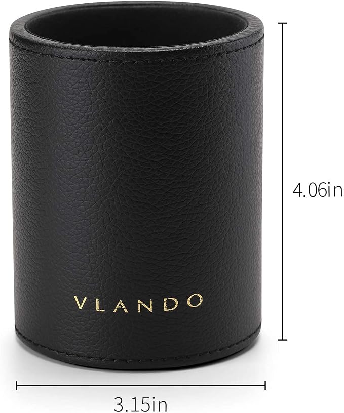 VLANDO Office Desk Organizer Leather Desktop Organizer Caddy - Image 6