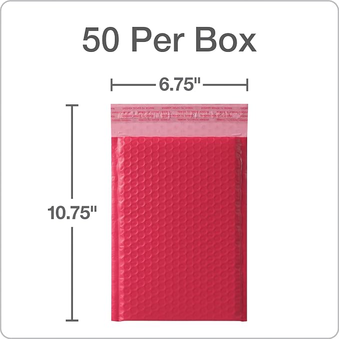 Quality Park Bubble Mailers, 6 x 9 Shipping Envelopes, Water Resistant Red Poly - Image 7