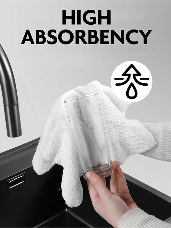 Fantasticlean Microfiber Cleaning Cloth Roll -90 Pack, Tear Away Microfiber Towels, 12" x 12", Reusable, Washable, Scratch Free, Ultra Absorbent Dish Rags for Car, Home, Garage or Shop (White)-DeskLoop Office