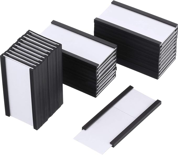 Outus 30 Pack Magnetic Label Holders 1 x 2 Inch by Outus