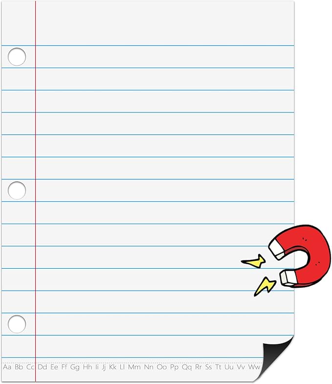 Dry Erase Giant Sized Magnetic Notebook Paper, Handwriting Lined Paper by Joswisch