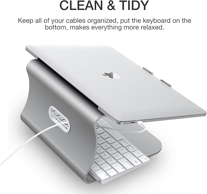 Laptop Stand, Aluminum Notebook Holder Riser Heat-Vent - Image 3